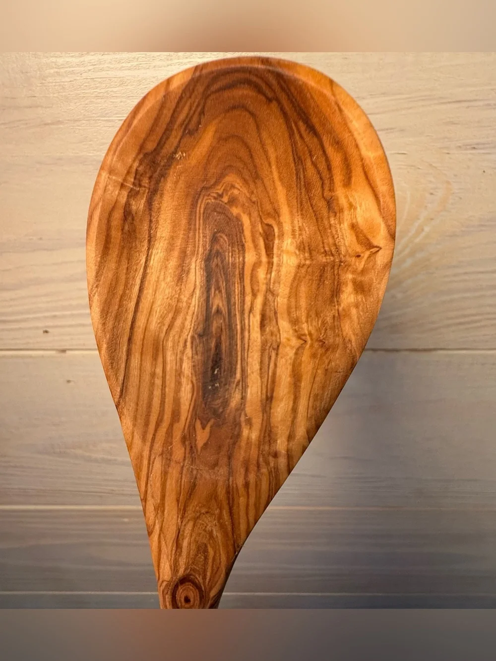 Wooden Olive Wood Cooking Spoon Set - of 3 Natural Brown